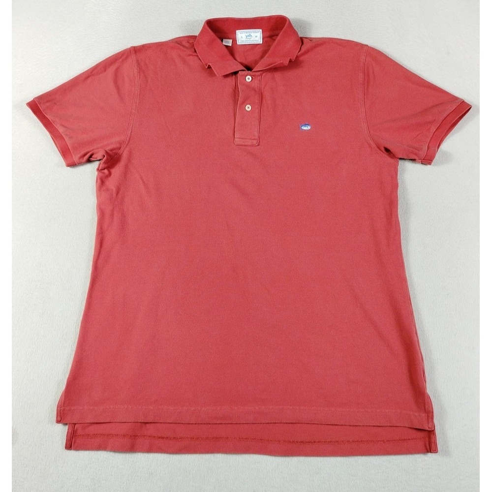 Southern Tide Skipjack Polo‎ Shirt Mens Large Pink Logo Cotton Stretch Casual